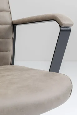 Kontorsstol Labora Hög - Snurrstol på Hjul, Grå Konstläder - KARE Design