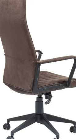 Kontorsstol Labora Hög - Snurrstol på Hjul, Brun Konstläder - KARE Design