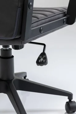 Kontorsstol Labora Hög - Snurrstol på Hjul, Svart Konstläder - KARE Design