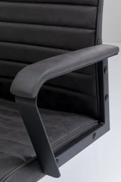 Kontorsstol Labora Hög - Snurrstol på Hjul, Svart Konstläder - KARE Design
