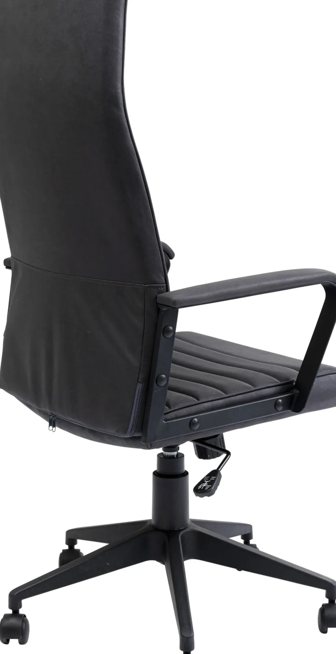 Kontorsstol Labora Hög - Snurrstol på Hjul, Svart Konstläder - KARE Design