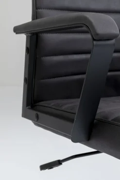 Kontorsstol Labora Hög - Snurrstol på Hjul, Svart Konstläder - KARE Design