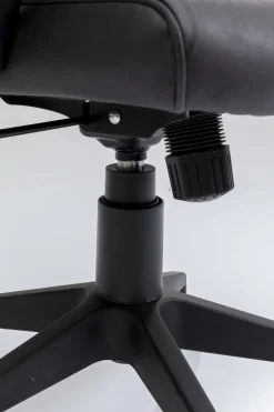 Kontorsstol Labora Hög - Snurrstol på Hjul, Svart Konstläder - KARE Design