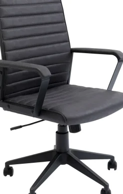 Kontorsstol Labora - Snurrstol på Hjul, Svart Konstläder - KARE Design