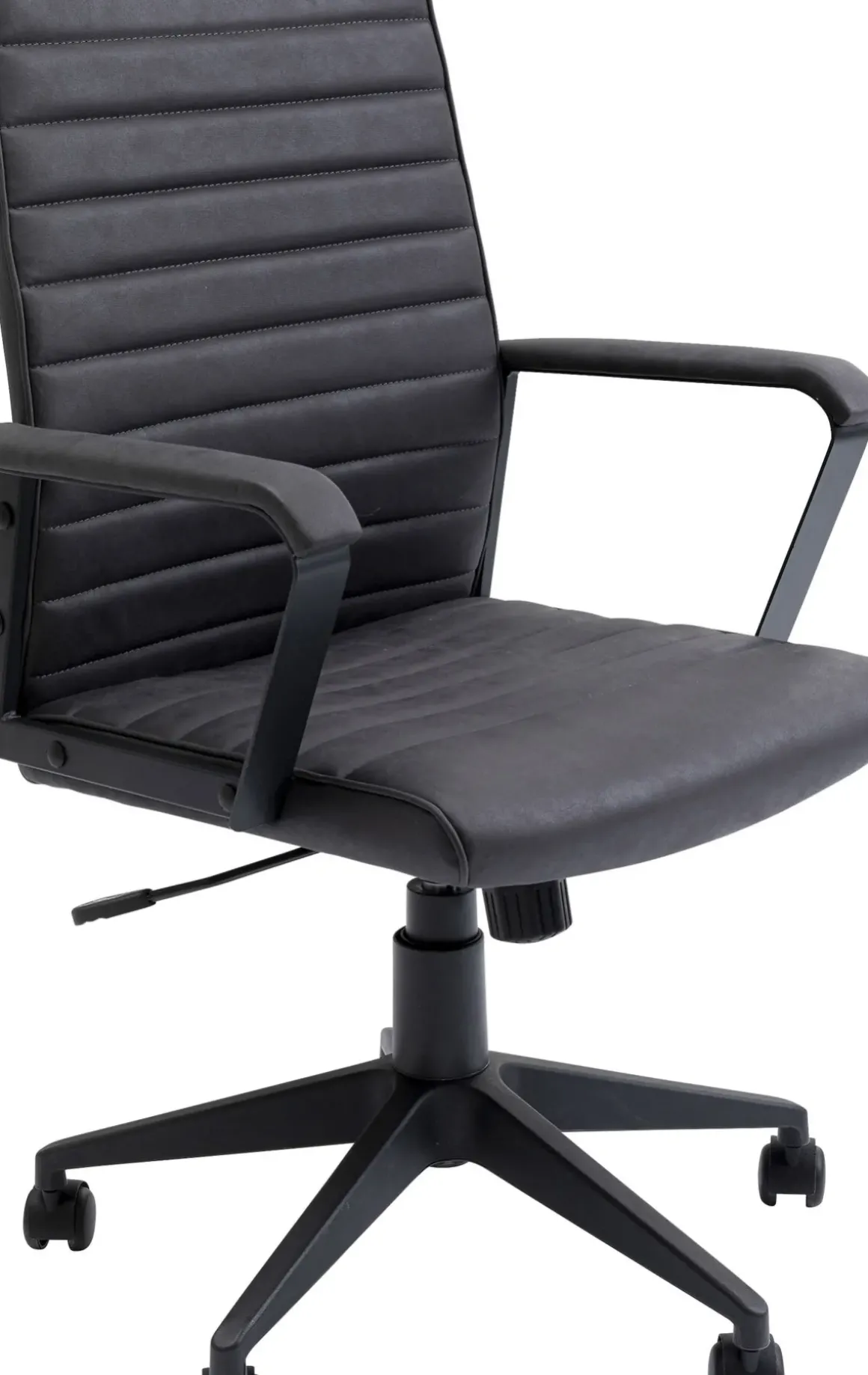 Kontorsstol Labora - Snurrstol på Hjul, Svart Konstläder - KARE Design