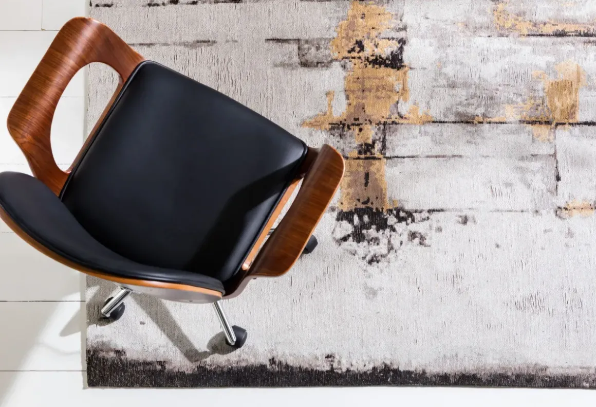 Kontorsstol Patron Walnut - Snurrstol på Hjul, Svart/Valnöt - KARE Design