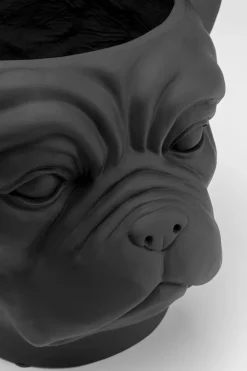 Kruka Bulldog Mattsvart - Dekor Hund, 38cm - KARE Design