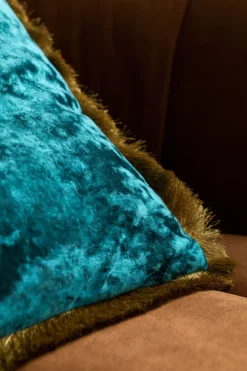 Kudde Cannes - Petrol Sammet, 45x45cm - KARE Design