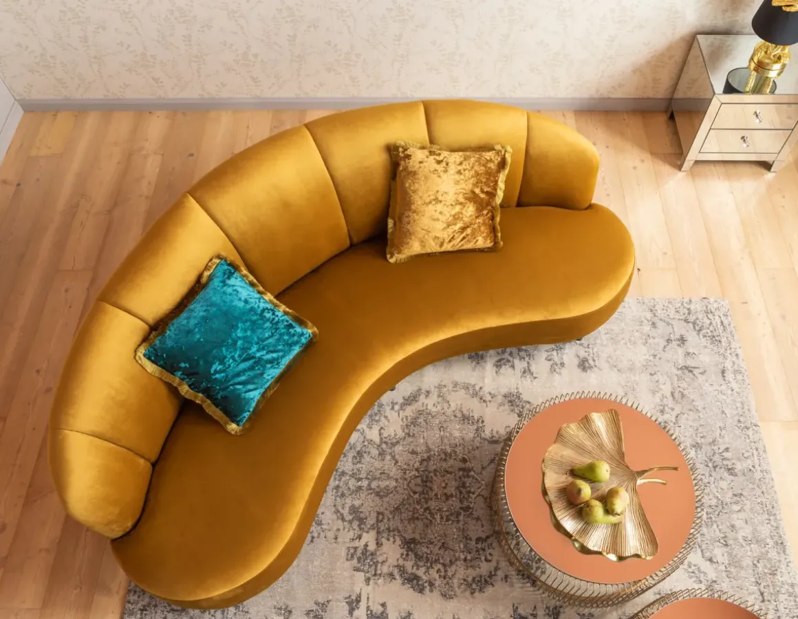 Kudde Cannes - Petrol Sammet, 45x45cm - KARE Design