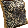 Kudde Leo med frans - Leopardmönster, 45x45cm - KARE Design