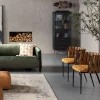 La Gomera - Högt Vitrinskåp Grafitgrå/Räfflat Glas, 180x72cm - KARE Design