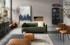 La Gomera - Högt Vitrinskåp Grafitgrå/Räfflat Glas, 180x72cm - KARE Design