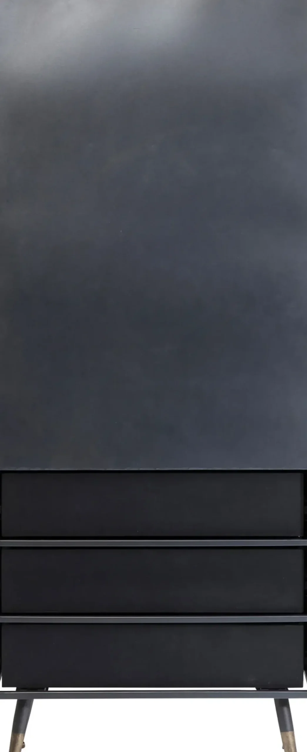 La Gomera - Högt Vitrinskåp Grafitgrå/Räfflat Glas, 180x72cm - KARE Design