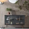 La Gomera - Sideboard Grafitgrå/Räfflat Glas, 75x120cm - KARE Design