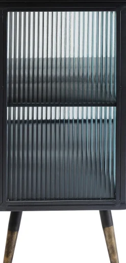 La Gomera - Sideboard Grafitgrå/Räfflat Glas, 75x120cm - KARE Design