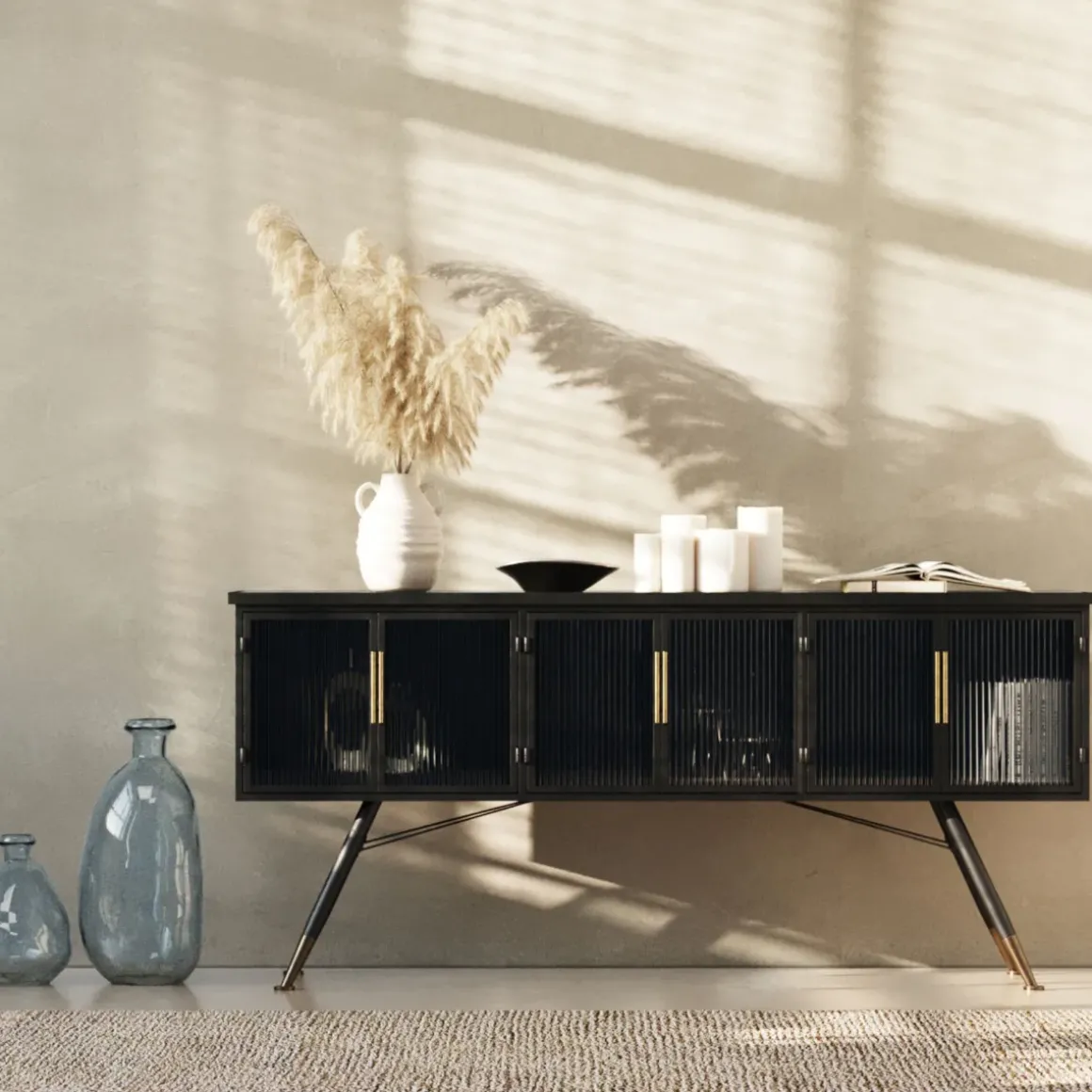 La Gomera - Sideboard med 6 dörrar, 85x180cm - KARE Design