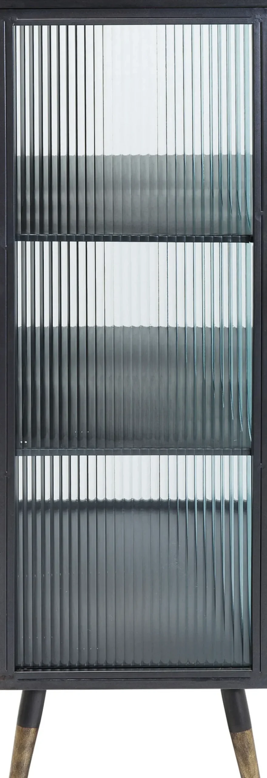 La Gomera - Vitrinskåp Grafitgrå/Räfflat Glas, 120x72cm - KARE Design