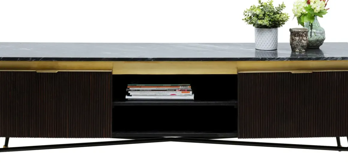 Lågskåp - Tv-bänk Catalina - Mörkt trä, 170x50cm - KARE Design