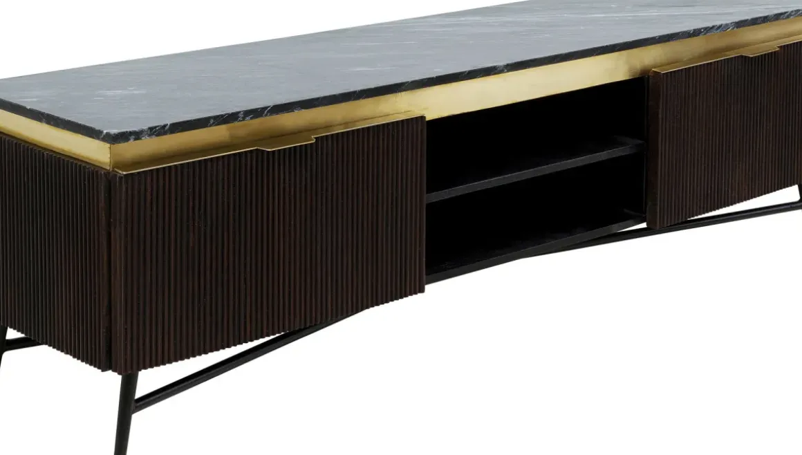 Lågskåp - Tv-bänk Catalina - Mörkt trä, 170x50cm - KARE Design