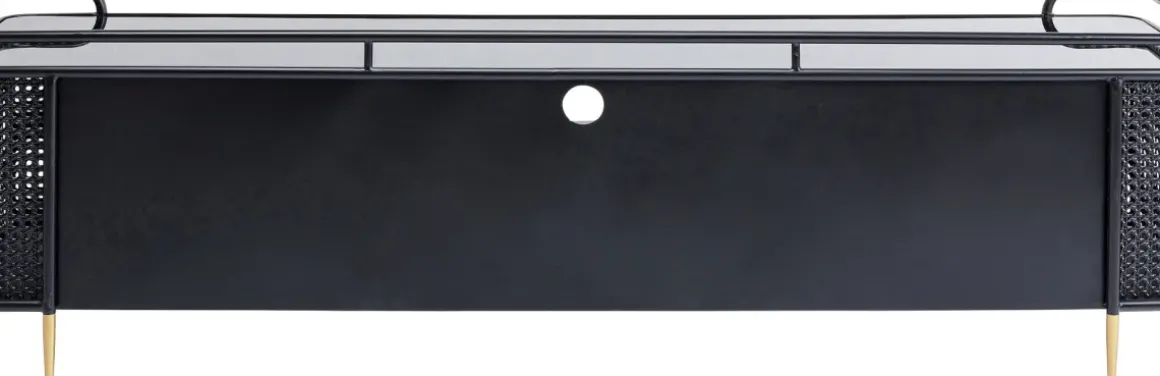 Lågskåp - Tv-bänk Fence - Svart, 160x48cm - KARE Design