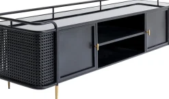 Lågskåp - Tv-bänk Fence - Svart, 160x48cm - KARE Design