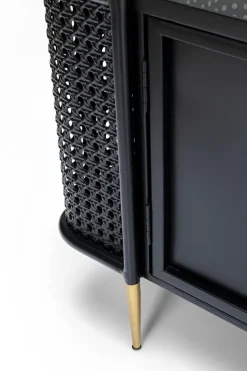 Lågskåp - Tv-bänk Fence - Svart, 160x48cm - KARE Design