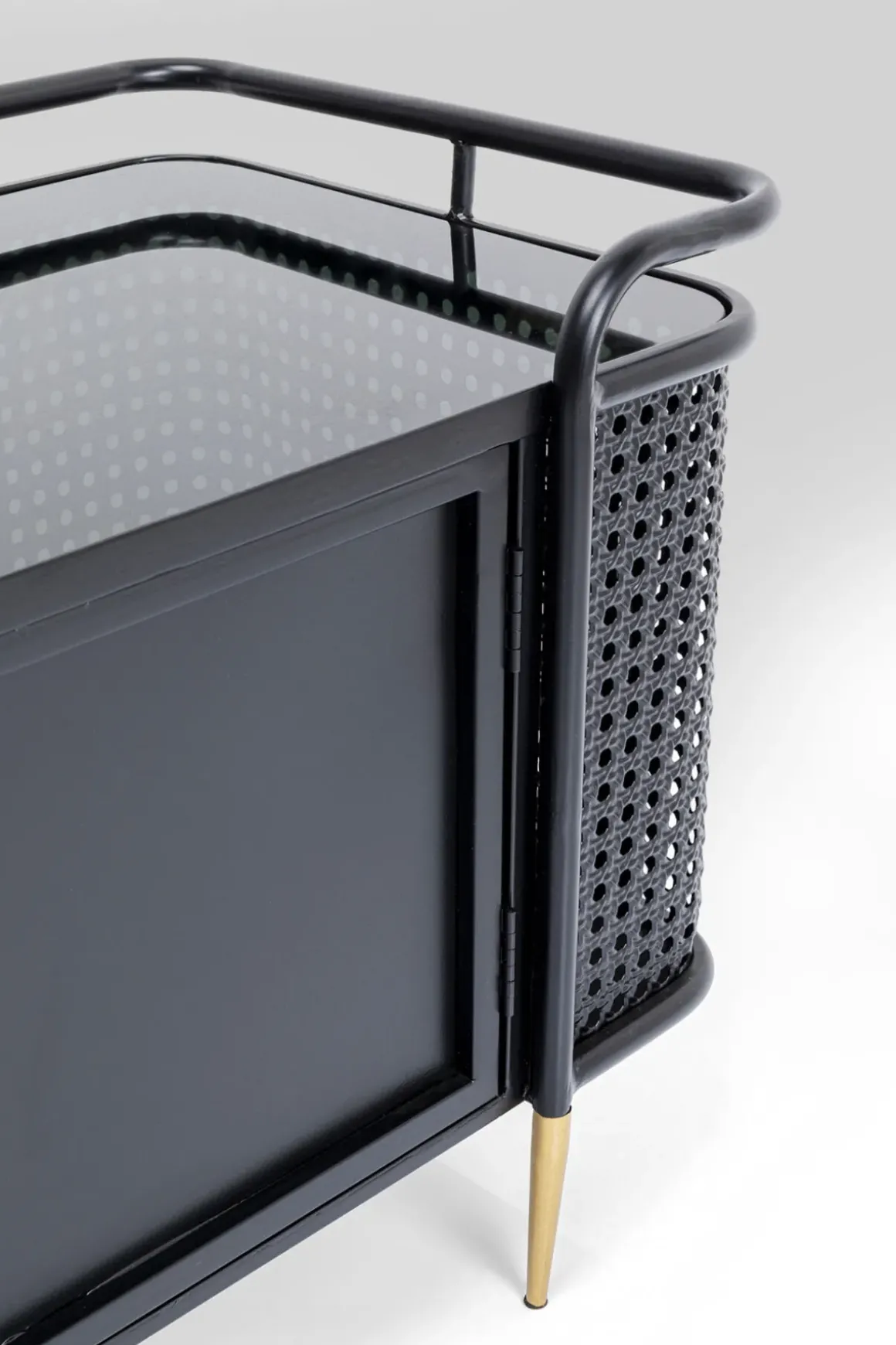 Lågskåp - Tv-bänk Fence - Svart, 160x48cm - KARE Design