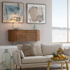 Lågskåp - Tv-bänk Grace - Trä/Marmor/Guld - KARE Design