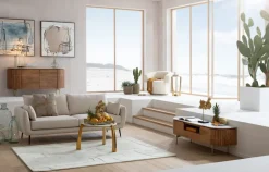 Lågskåp - Tv-bänk Grace - Trä/Marmor/Guld - KARE Design
