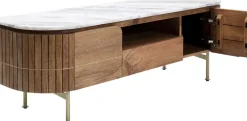 Lågskåp - Tv-bänk Grace - Trä/Marmor/Guld - KARE Design