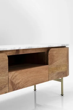 Lågskåp - Tv-bänk Grace - Trä/Marmor/Guld - KARE Design