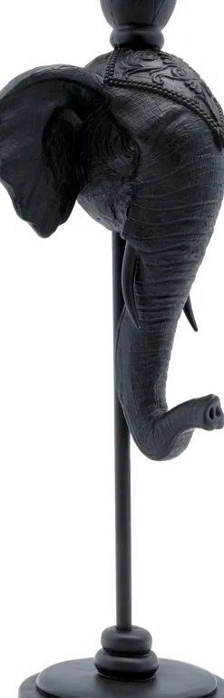 Ljusstake Elephant Head - Svart Elefant, 36cm - KARE Design