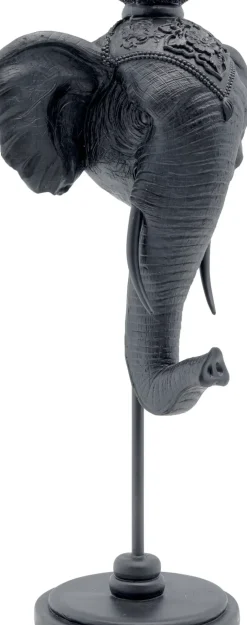 Ljusstake Elephant Head - Svart Elefant, 49cm - KARE Design