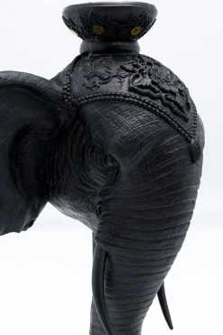 Ljusstake Elephant Head - Svart Elefant, 49cm - KARE Design