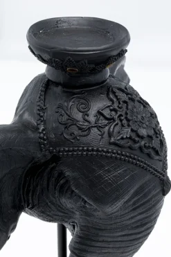 Ljusstake Elephant Head - Svart Elefant, 49cm - KARE Design