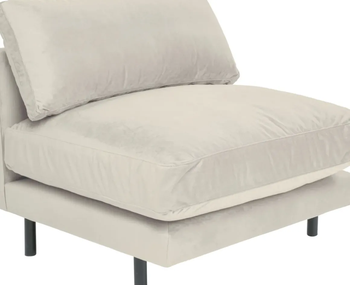 Loungefåtölj Discovery - Sammet Creme, 100cm - KARE Design