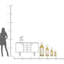 Lyktor Giardino - Guld Stål/Glas, 4 Set - KARE Design