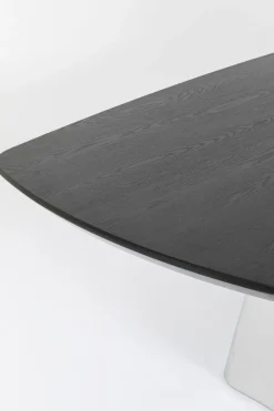 Matbord Caldera - Svart askfanér/Rostfritt Stål, 220x110cm - KARE Design