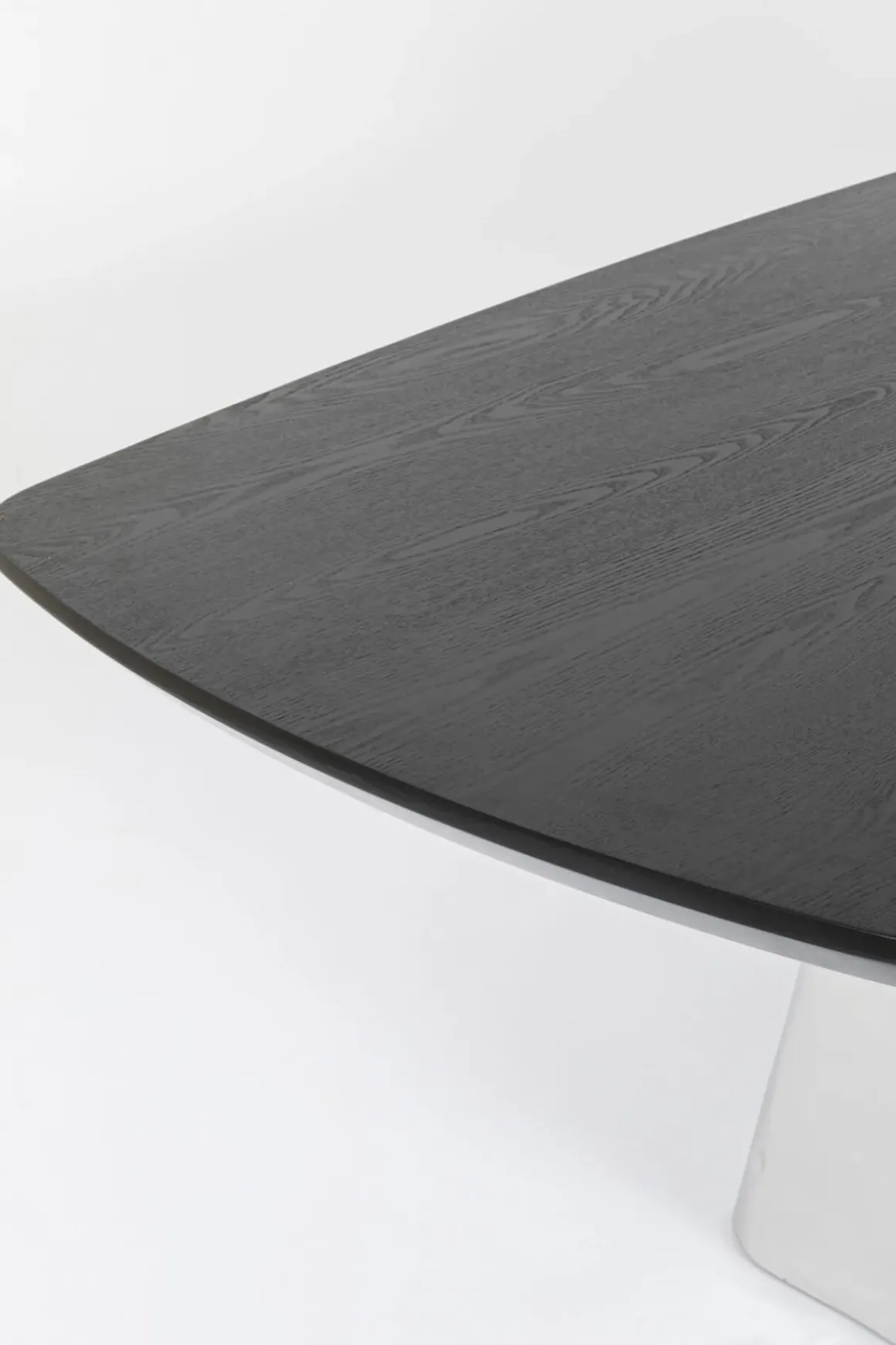 Matbord Caldera - Svart askfanér/Rostfritt Stål, 220x110cm - KARE Design