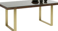 Matbord Conley - Bord i Mörkt Trä/Mässing, 160x80cm - KARE Design