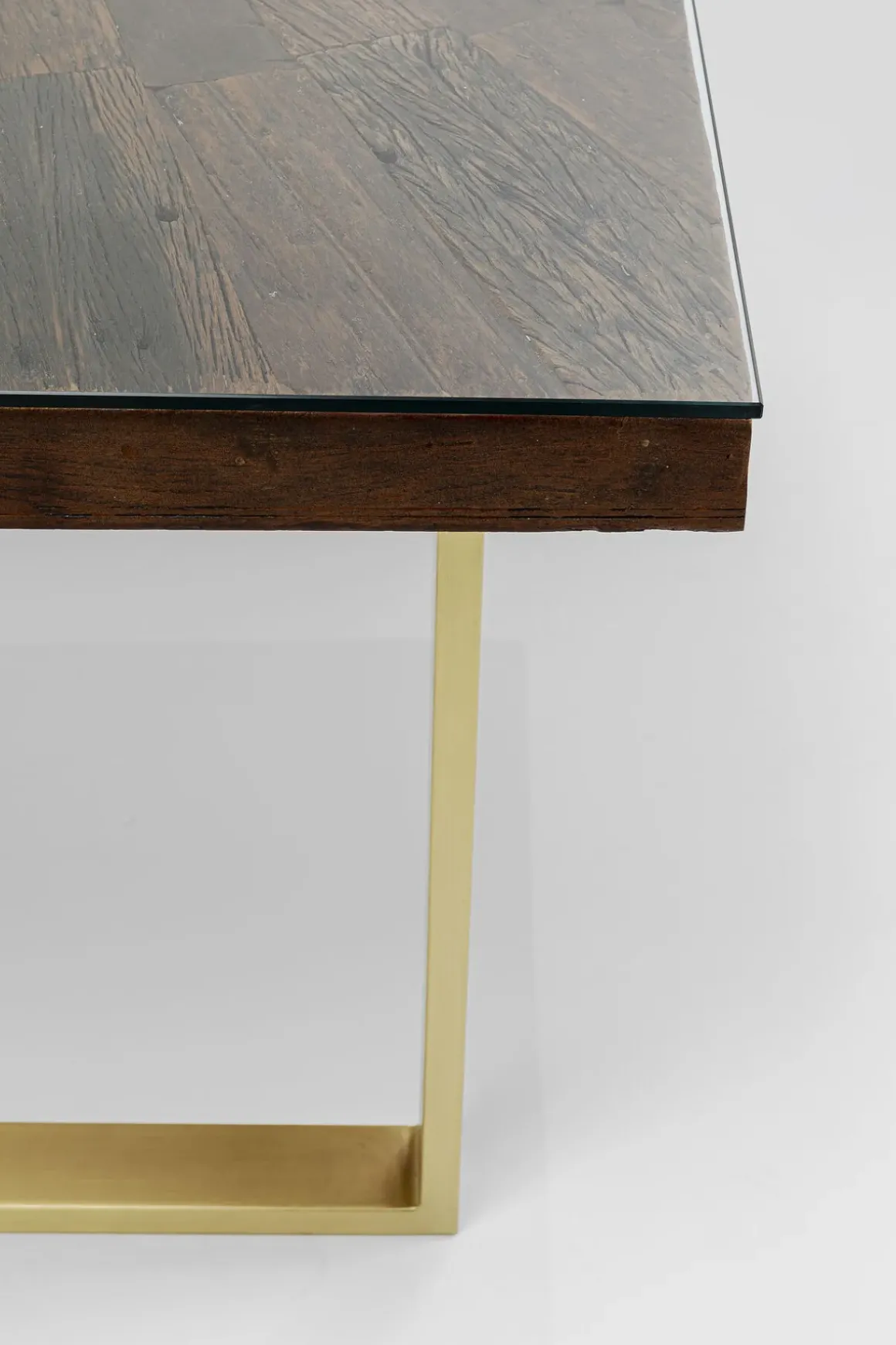 Matbord Conley - Mörkt Trä/Mässing, 180x90cm - KARE Design