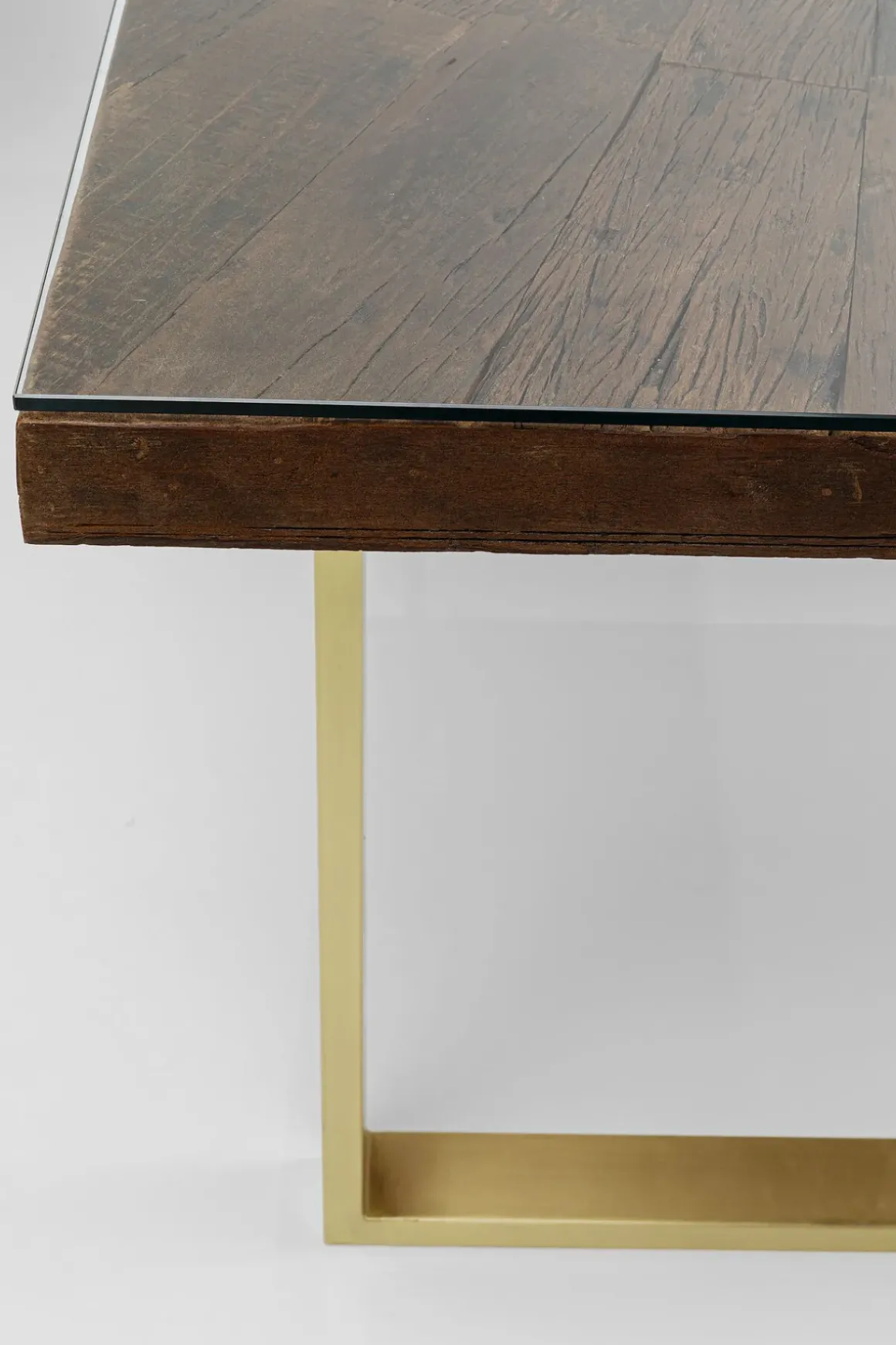 Matbord Conley - Mörkt Trä/Mässing, 180x90cm - KARE Design