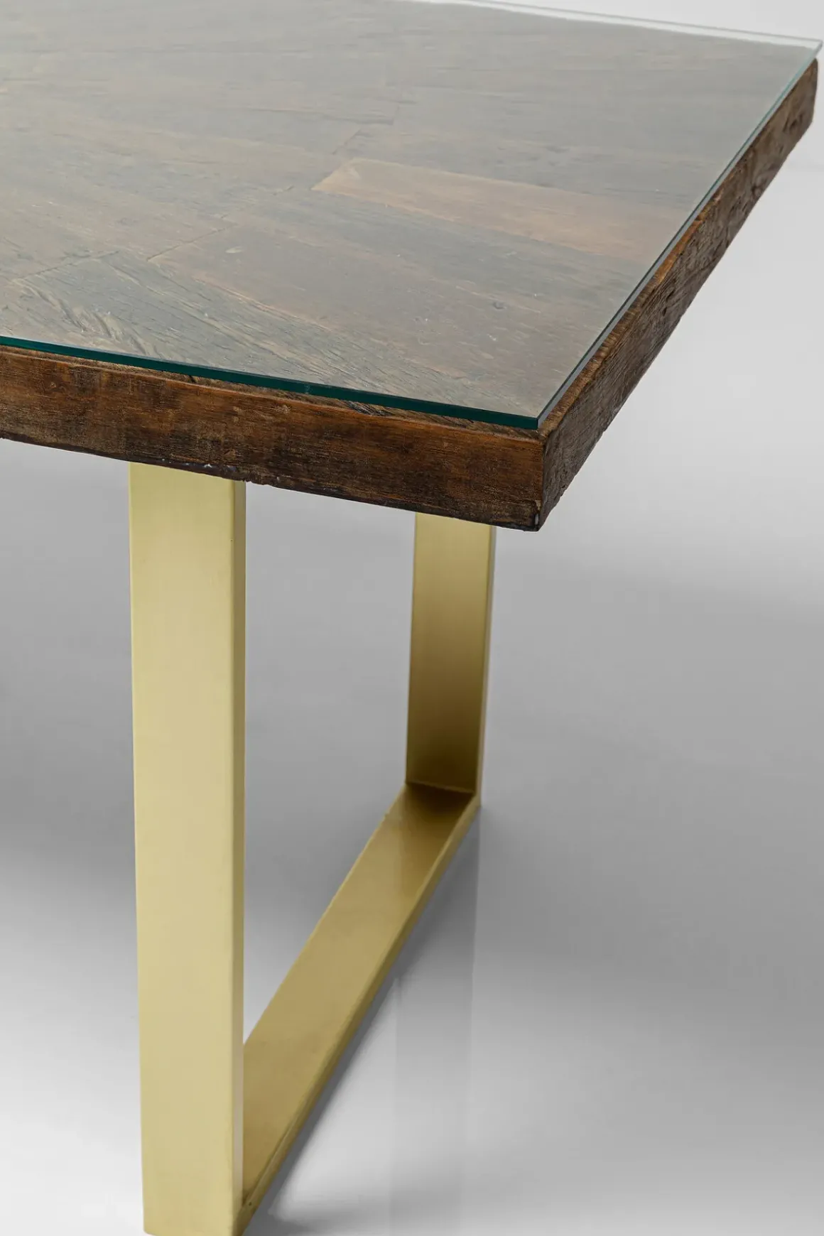 Matbord Conley - Mörkt Trä/Mässing, 180x90cm - KARE Design