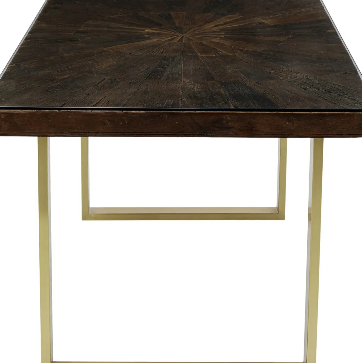 Matbord Conley - Mörkt Trä/Mässing, 180x90cm - KARE Design