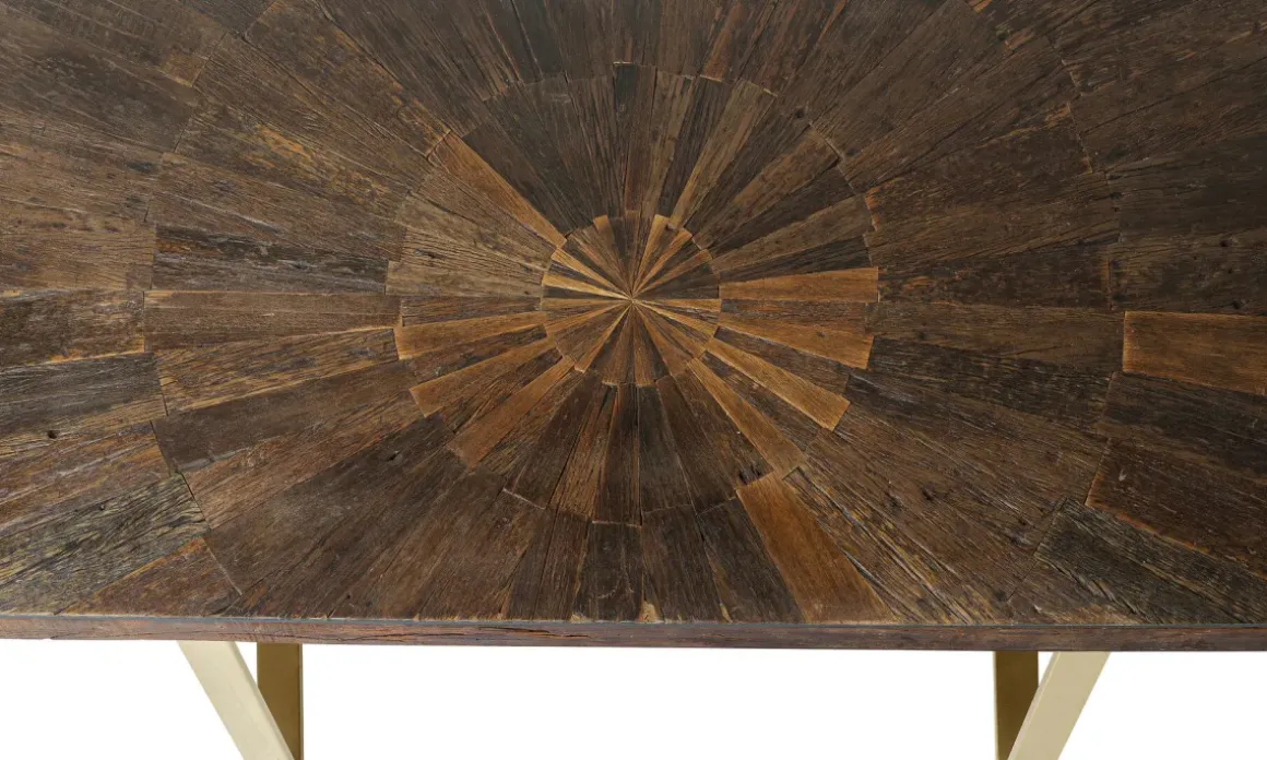 Matbord Conley - Mörkt Trä/Mässing, 180x90cm - KARE Design