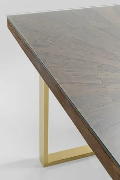 Matbord Conley - Mörkt Trä/Mässing, 180x90cm - KARE Design