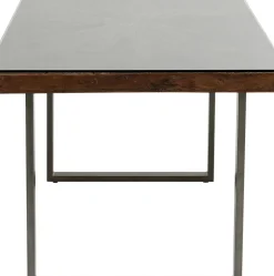 Matbord Conley - Mörkt Trä/Rå Stål, 180x90cm - KARE Design