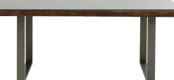 Matbord Conley - Mörkt Trä/Rå Stål, 180x90cm - KARE Design