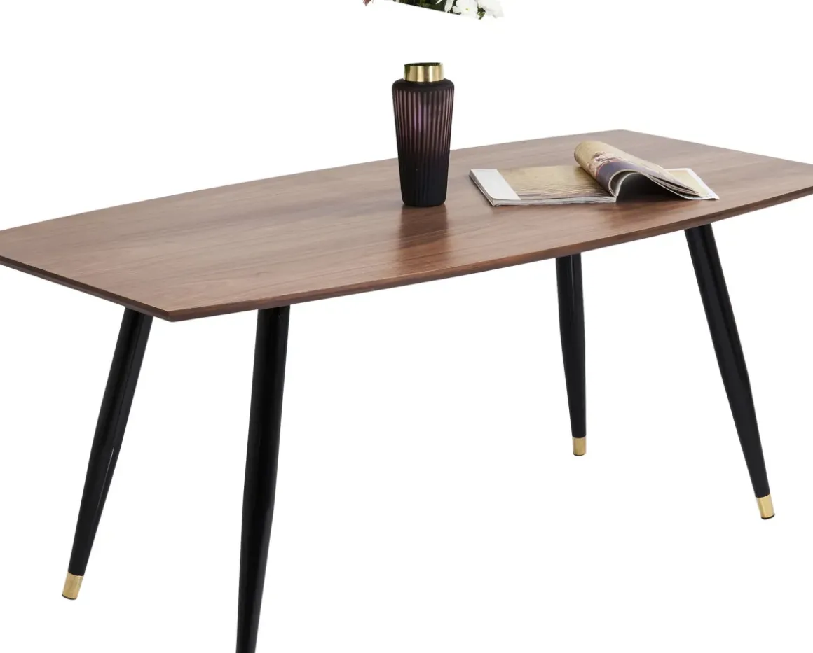 Matbord Curve - Retro Bord i Valnöt/Svart 180x90cm - KARE Design