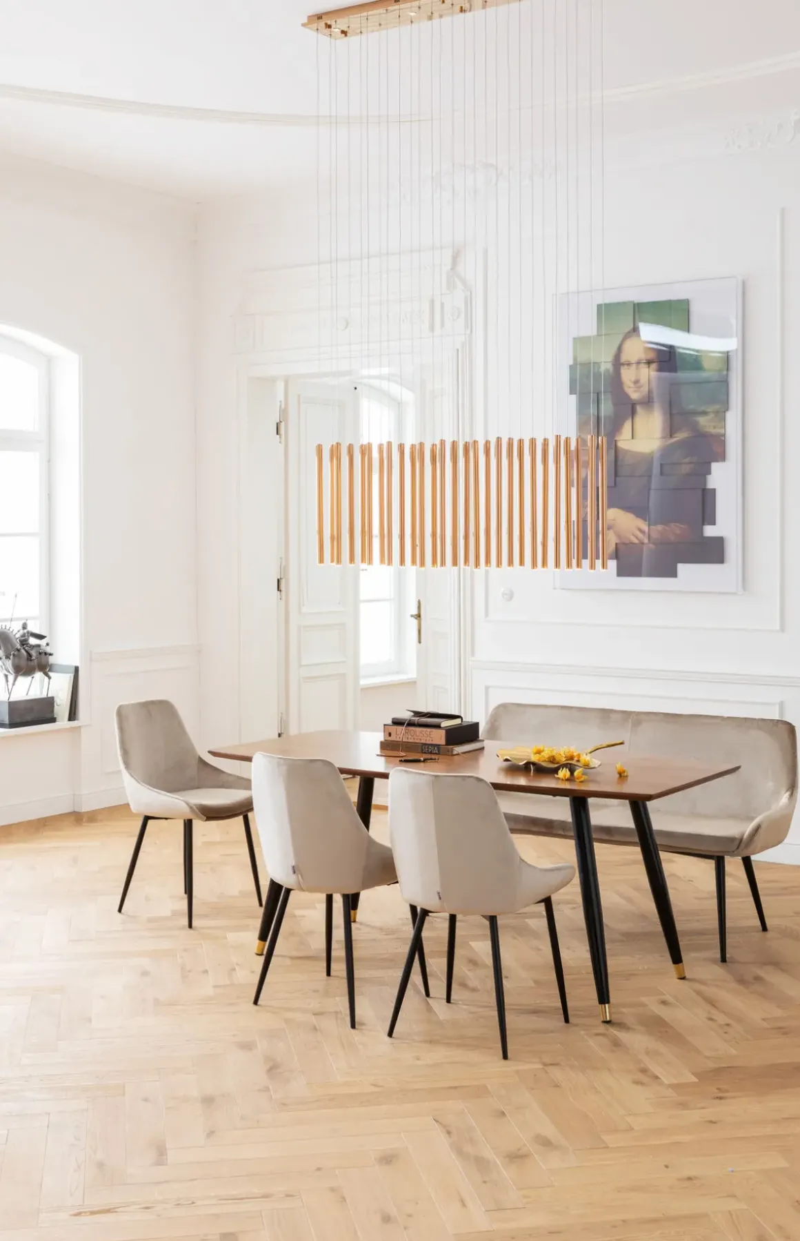 Matbord Curve - Retro Bord i Valnöt/Svart 180x90cm - KARE Design